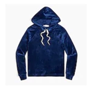 NWT JCrew Navy Velour Hoodie